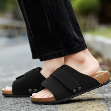 Load image into Gallery viewer, Osaka Nubuck Leather Look Slides
