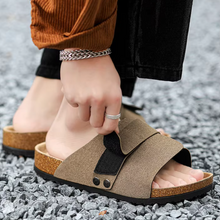 Load image into Gallery viewer, Osaka Nubuck Leather Look Slides
