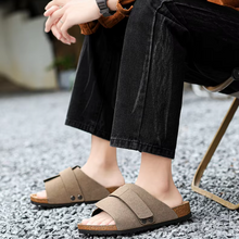 Load image into Gallery viewer, Osaka Nubuck Leather Look Slides
