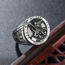 Load image into Gallery viewer, St. Michael S/Steel Signet Ring
