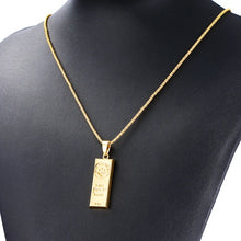 Load image into Gallery viewer, Gold Bar Pendant Necklace
