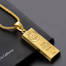 Load image into Gallery viewer, Gold Bar Pendant Necklace
