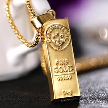 Load image into Gallery viewer, Gold Bar Pendant Necklace
