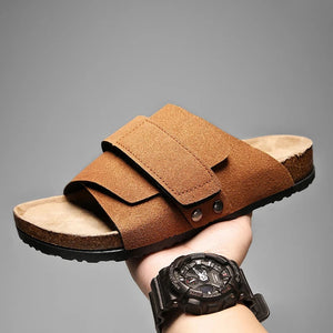 Osaka Nubuck Leather Look Slides