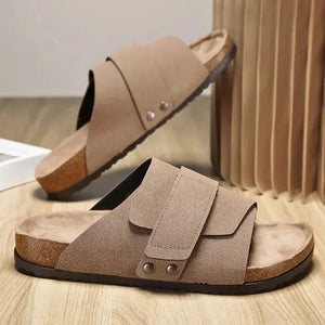 Osaka Nubuck Leather Look Slides