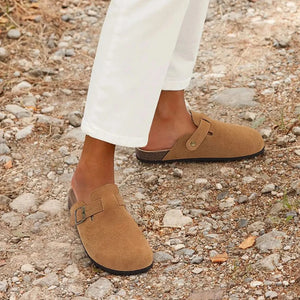 Suffolk Suede Leather Mules