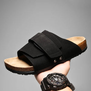 Osaka Nubuck Leather Look Slides