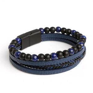 Emmett Leather Bead Bracelet