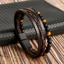 Load image into Gallery viewer, Emmett Leather Bead Bracelet
