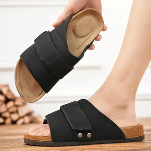 Osaka Nubuck Leather Look Slides