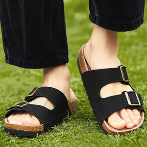 Phoenix Nubuck Leather Look Sandals