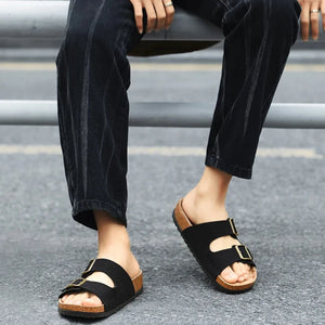 Phoenix Nubuck Leather Look Sandals