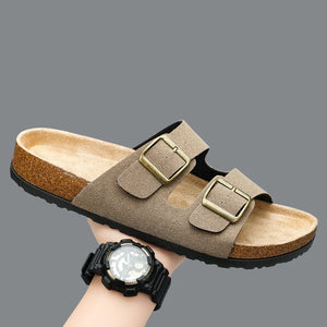 Phoenix Nubuck Leather Look Sandals