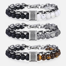 Load image into Gallery viewer, Christos S/Steel Beaded Bracelet
