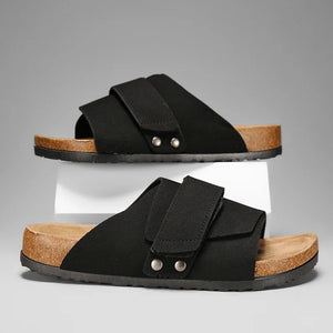 Osaka Nubuck Leather Look Slides