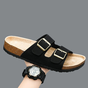 Phoenix Nubuck Leather Look Sandals