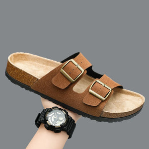 Phoenix Nubuck Leather Look Sandals