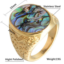 Load image into Gallery viewer, Pandia Oval Shell Stone Ring
