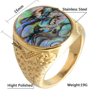 Pandia Oval Shell Stone Ring