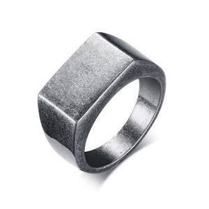 Oblong S/Steel Signet Ring