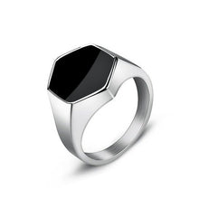 Load image into Gallery viewer, Hexagon S/Steel Signet Ring
