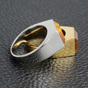 Narvi Stainless Steel Stone Ring