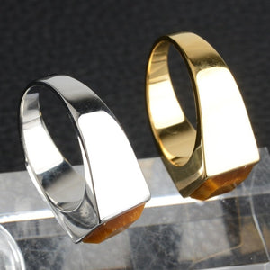 Narvi Stainless Steel Stone Ring