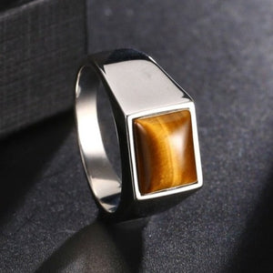 Tarvos Stainless Steel Stone Ring