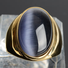 Load image into Gallery viewer, Dia Cat&#39;s Eye Opal Stone Ring
