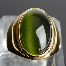 Load image into Gallery viewer, Dia Cat&#39;s Eye Opal Stone Ring
