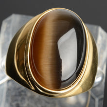 Load image into Gallery viewer, Dia Cat&#39;s Eye Opal Stone Ring
