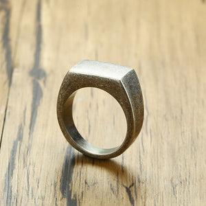 Oblong S/Steel Signet Ring