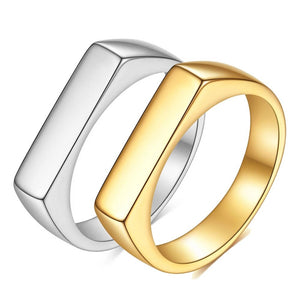 Slimline S/Steel Signet Ring