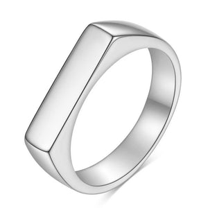 Slimline S/Steel Signet Ring