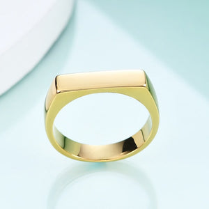 Slimline S/Steel Signet Ring