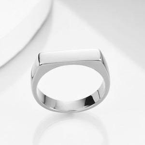 Slimline S/Steel Signet Ring