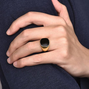 Anthe Stainless Steel Signet Ring